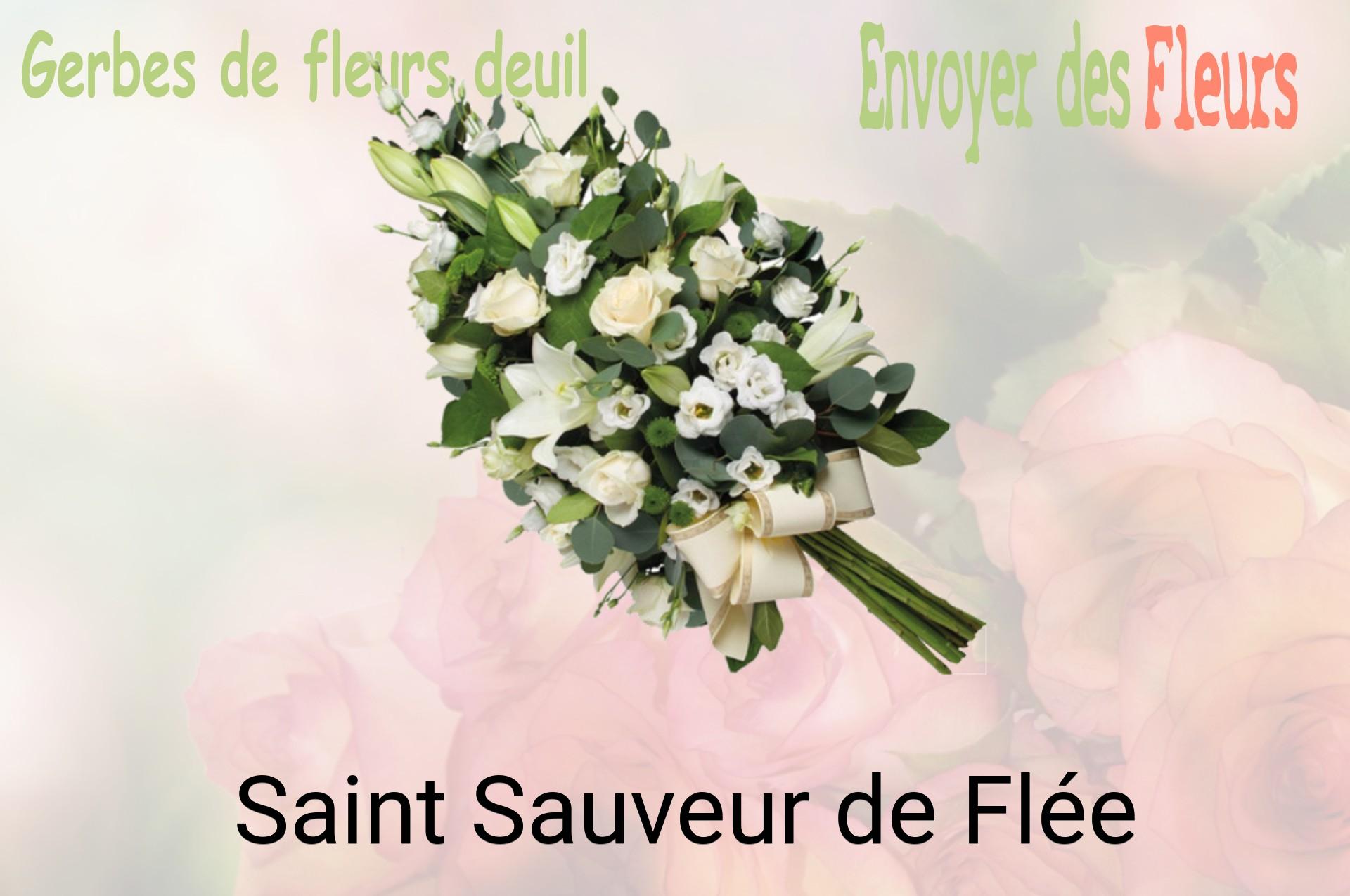 Gerbe de fleurs de deuil livrée à Saint-Sauveur-de-Flée